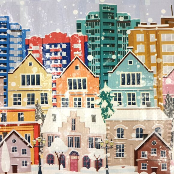 Mallory Renee Large Reusable Tote Shopping Bag - Winter City Drive - Picture 2 of 6